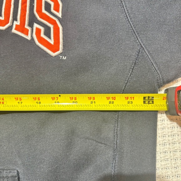 Vintage Steve & Barry Illinois Hoodie Mens XL Navy Blue Collegiate Spell Out 90s - Picture 10 of 16